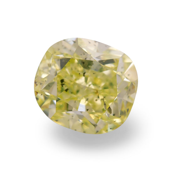 1.23 Carat Fancy Yellow Cushion Diamond I1 GIA