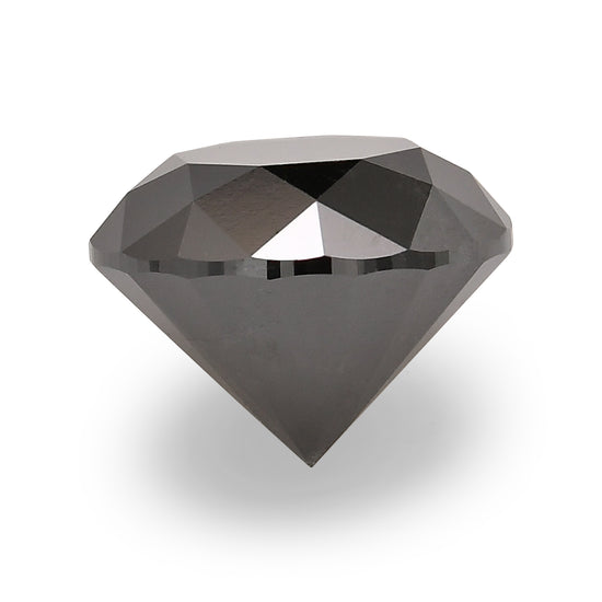 3.74 Carat Fancy Black Round Brilliant Diamond  GIA