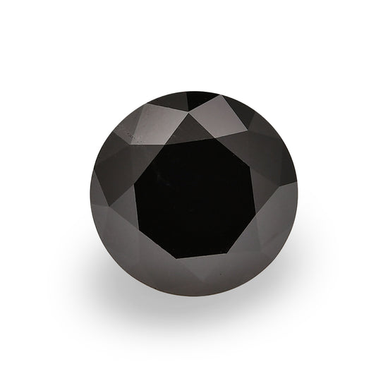 3.74 Carat Fancy Black Round Brilliant Diamond  GIA