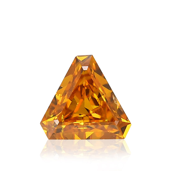 0.34 Carat Fancy Deep Yellowish Orange Triangle Diamond I1 GIA