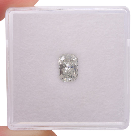 0.75 Carat Very Light Yellow Green Radiant Diamond (SI2) GIA