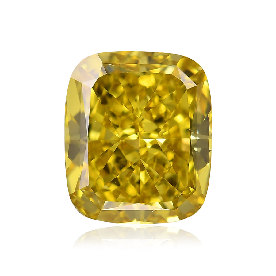 1.70 Carat Fancy Deep Yellow Cushion Diamond VS2 GIA