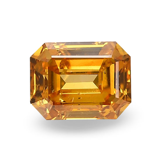 Diamante Smeraldo Fancy Deep Yellow Orange (I1) GIA da 0.22 carati