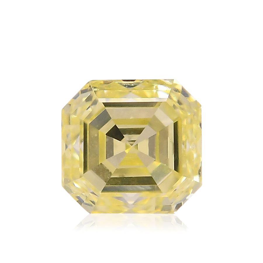 0.46 Carat Fancy Yellow Asscher Diamond (SI1)