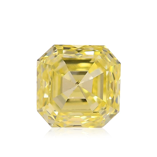 0.38 Carat Fancy Yellow Asscher Diamond (SI1)