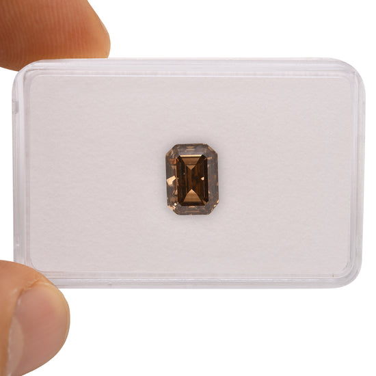 6.11 Carat Fancy Orangy Brown Emerald Diamond (I1) IGI
