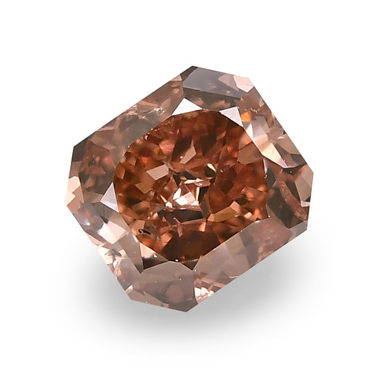 0.51 Carat Fancy Deep Pink Brown Radiant Diamond SI2 GIA