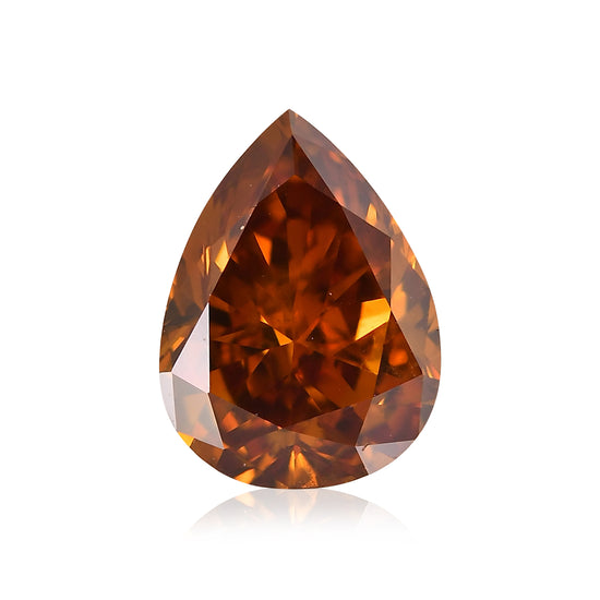 Diamante a Pera 0,88 Carati Fancy Deep Brown Orange SI1 GIA