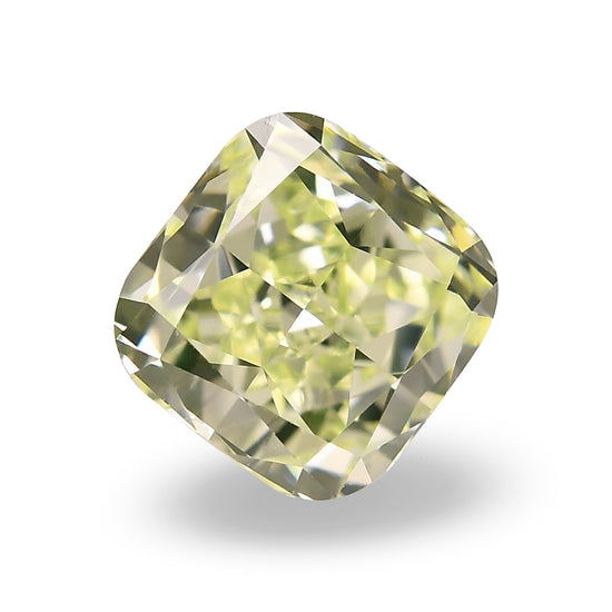 1.02 Carat Fancy Yellow Green Cushion Diamond VS2 GIA