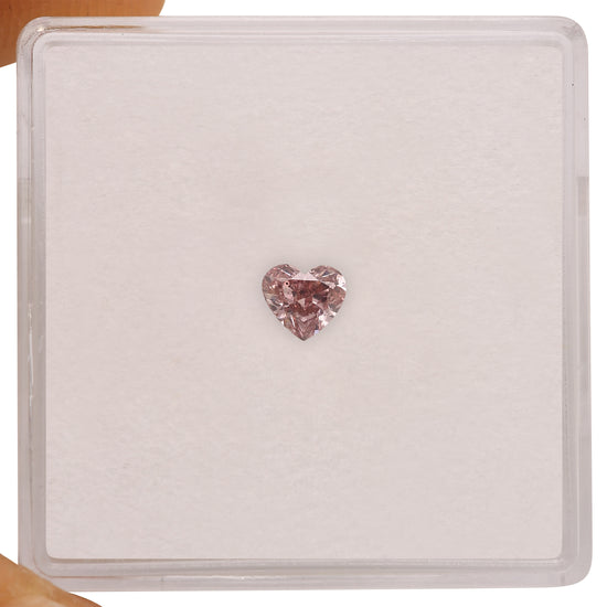 0.24 Carat Fancy Intense Pink HEART Diamond SI1 GIA