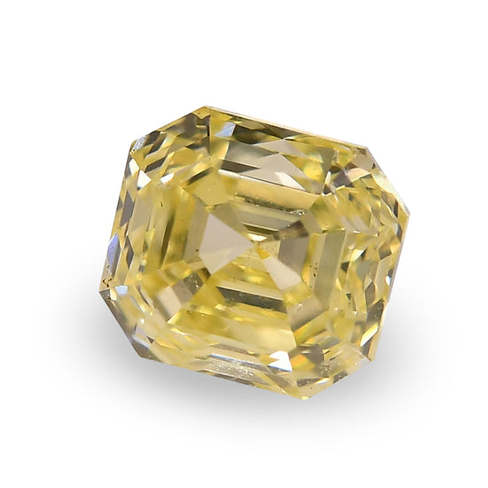 0.53 Carat Fancy Intense Yellow Asscher Diamond (VS)