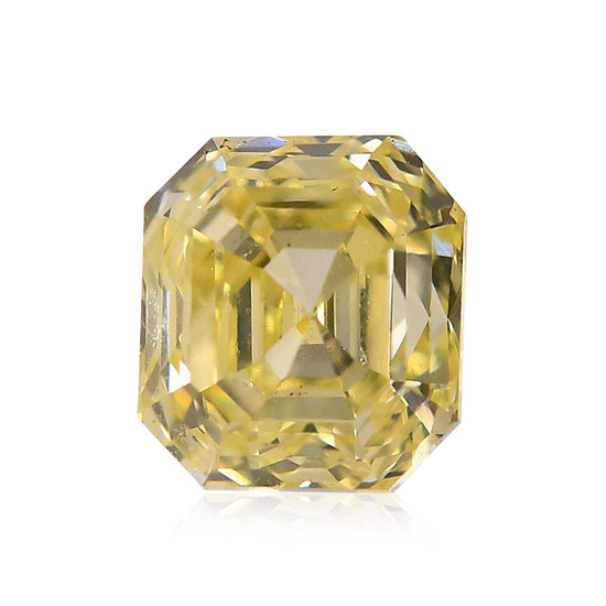 0.53 Carat Fancy Intense Yellow Asscher Diamond (VS)