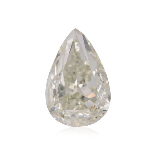 2.01 Karat Fancy Yellowish Green Pear Diamant (I1) GIA