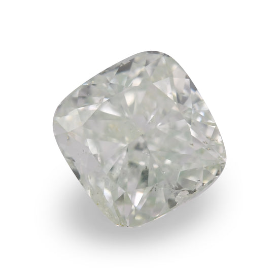 0.98 Carat Fancy Green Cushion Diamond I1 GIA