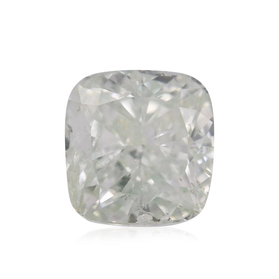 0.98 Carat Fancy Green Cushion Diamond I1 GIA