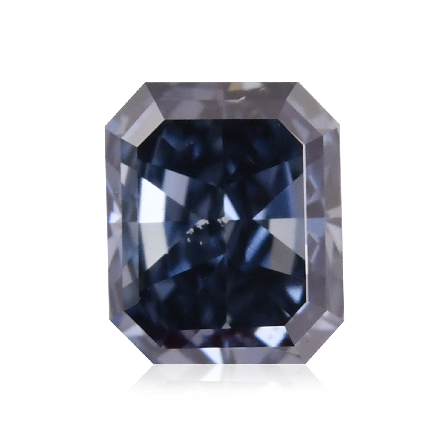 0.20 Carat Fancy Deep Grayish Blue Radiant Diamond VS1 GIA