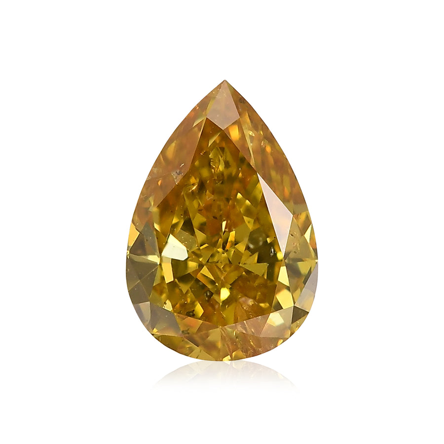 1,03 Karat Fancy Deep Brownish Yellow Pear Diamant (SI2) GIA