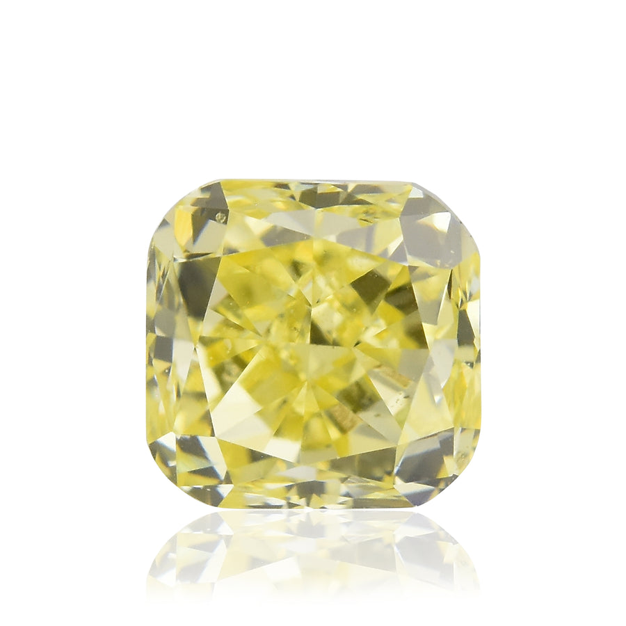 Diamante Radiant Giallo Intenso Fancy (VS2) da 0,43 carati GIA