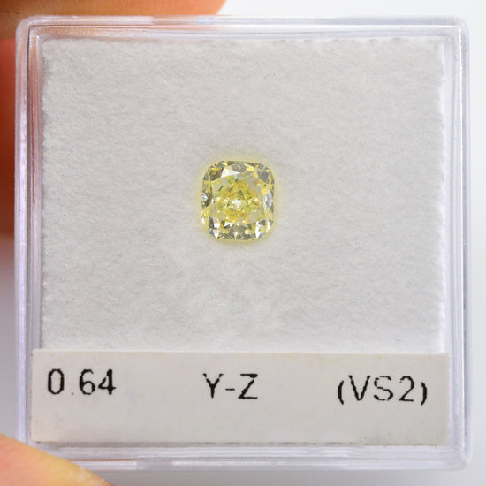 0.64 Carat Y-Z Cushion Diamond (VS2) GIA