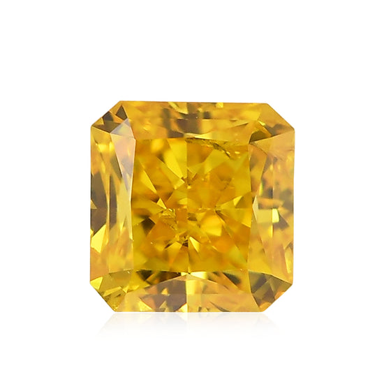 0.50 Carat Fancy Vivid Orange Yellow Radiant Diamond SI2 GIA
