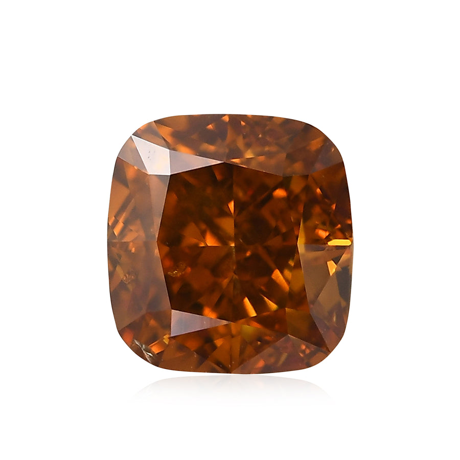 1.01 Karat Fancy Deep Yellowish Orange Cushion Diamant SI2 GIA
