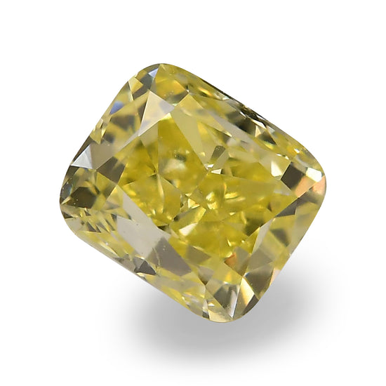0.47 Carat Fancy Intense Yellow Cushion Diamond VS1 IGI