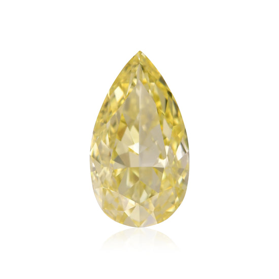 2.00 Carat Fancy Intense Yellow Pear Diamond VS1 GIA