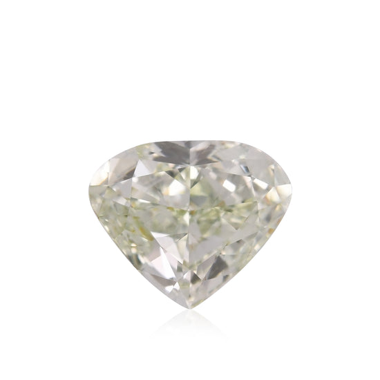 0.39 Karat Fancy Light Yellowish Green HEART Diamant VS1 GIA