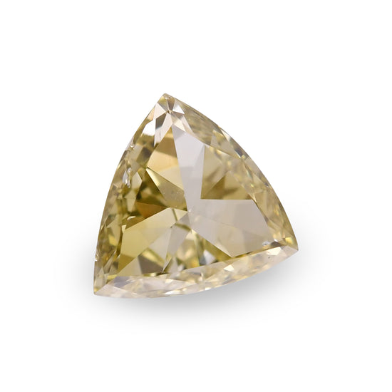 0.19 Carat Fancy Brownish Greenish Yellow Triangle Diamond SI2 GIA