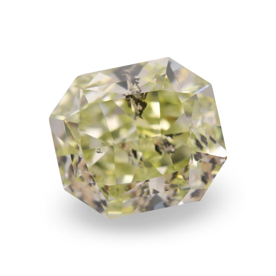 1.34 Carat Fancy Yellow Green Radiant Diamond (I2) GIA