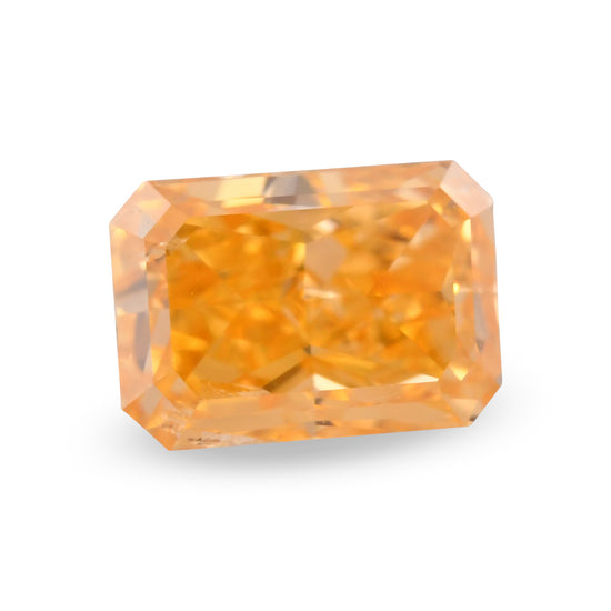 0.48 Carat Fancy Vivid Yellowish Orange Radiant Diamond SI2 GIA