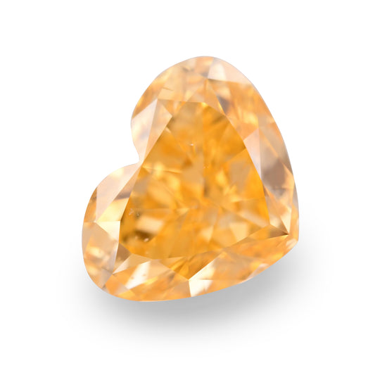 1.01 Carat Fancy Vivid Yellowish Orange HEART Diamond SI1 GIA