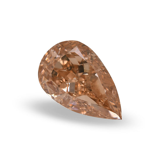 3.05 Carat Fancy Brownish Orange Pear Diamond (I1) GIA