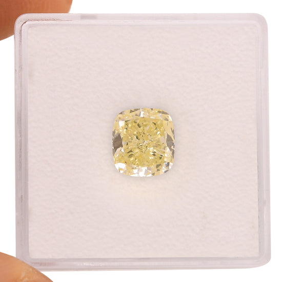 2.23 Carat Fancy Yellow Cushion Diamond VS1 GIA