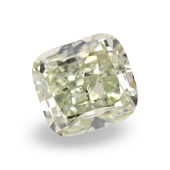 0.88 Carat Fancy Intense Yellowish Green Cushion Diamond VS2 GIA