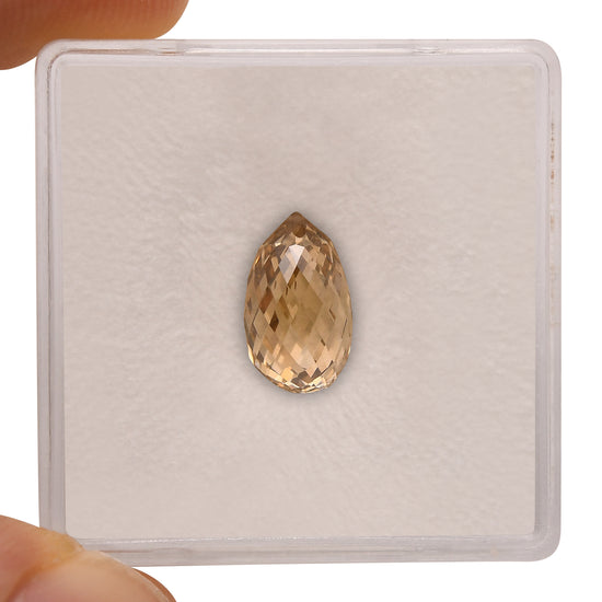3.00 Carat Fancy Brown Yellow Briolette Diamond  GIA