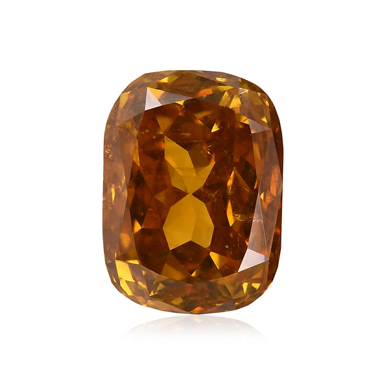 1.77 Carat Fancy Deep Brownish Yellowish Orange Cushion Diamond I1 GIA