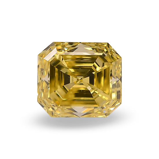 0.70 Carat Fancy Intense Yellow Emerald Diamond VS1 GIA