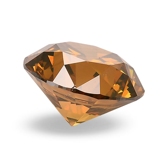 2.51 Carat Fancy Deep Brownish Yellowish Orange Round Brilliant Diamond VS2 GIA