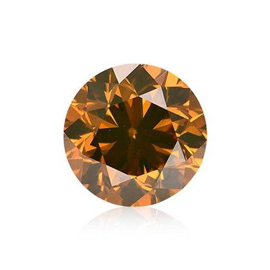 Diamante taglio rotondo brillante Fancy Deep Brownish Yellowish Orange da 2.51 carati, purezza VS2, certificato GIA