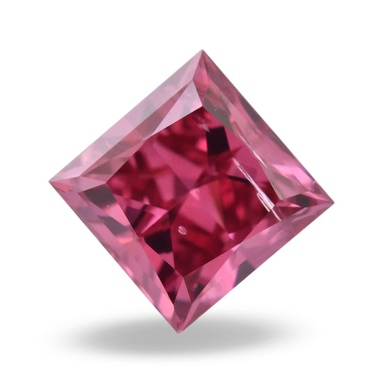 0.37 Carat Fancy Purplish Red Princess Diamond I1 GIA and Argyle