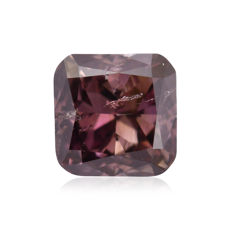 0,42 Karat Fancy Dark Pink Brown Radiant Diamant (I1) GIA