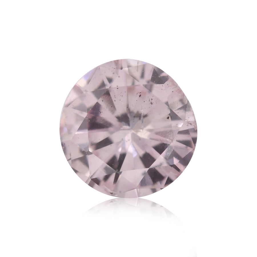 Diamante Rotondo a Taglio Brillante Rosa Chiaro Fancy da 0,40 Carati (SI2) GIA