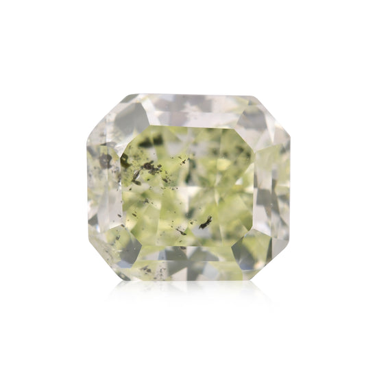 Diamante GIA Radiant Giallo Verde Fantasia (I2) da 0,86 carati