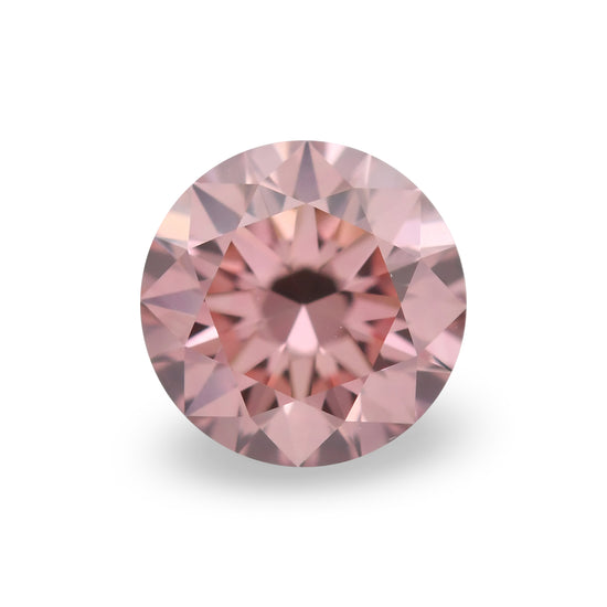 0.40 Carat Fancy Intense Orangy Pink Round Brilliant Argyle Diamond VS1