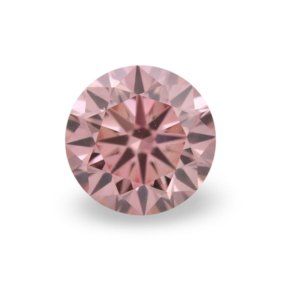 0.52 Carat Fancy Intense Orangy Pink Round Brilliant Argyle Diamond VVS2