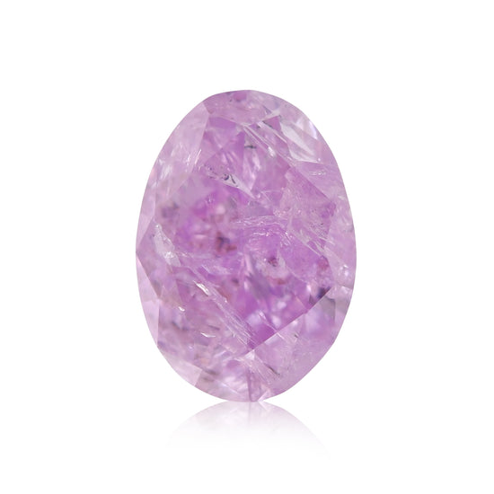Diamante Ovale Rosa Viola Intenso Fancy 0,40 Carati (I2) GIA