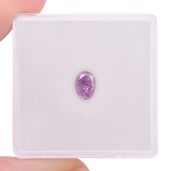 0.40 Carat Fancy Intense Pink Purple Oval Diamond (I2) GIA