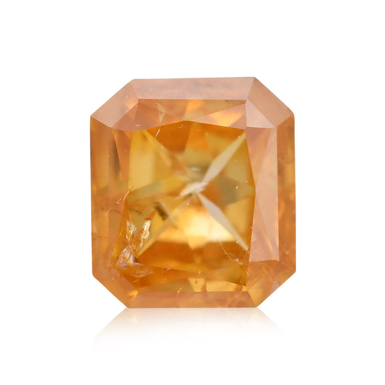Diamante Radiant GIA 0.29 carati Fancy Intense Yellow Orange (I1)