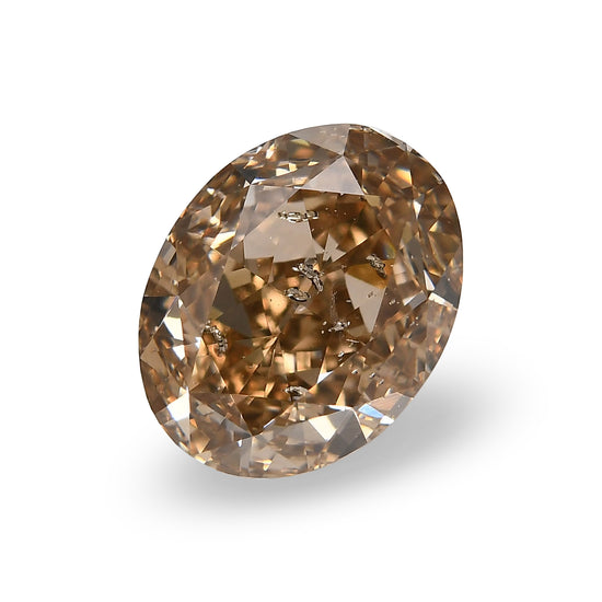 3.25 Carat Fancy Brown Yellow Oval Diamond SI2 GIA
